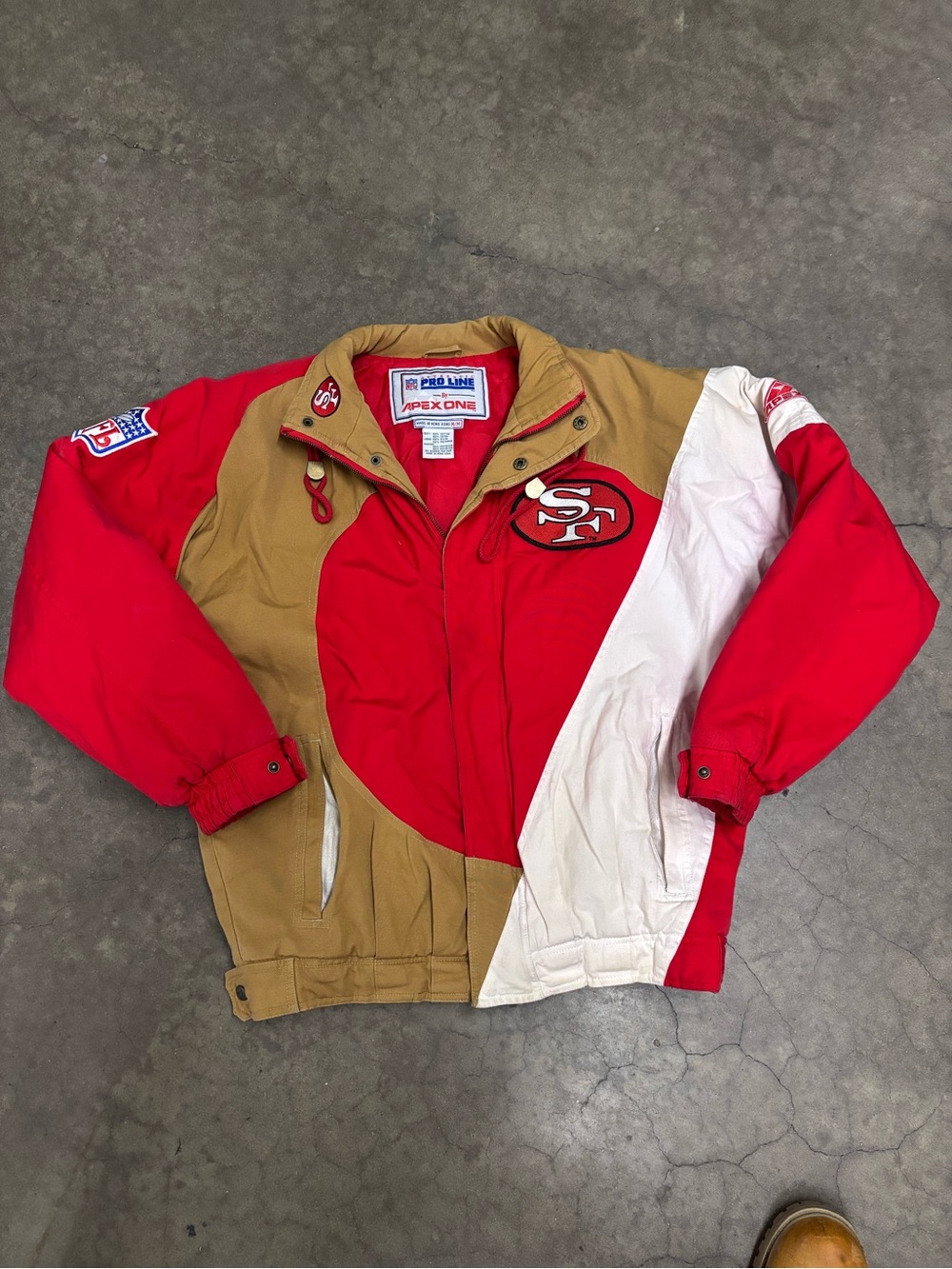 Apex Red Tan White Pro Line Quilted Jacket